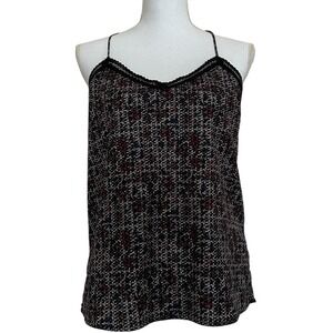 Jessica Simpson Shirt Womens Size M Black‎ Multicolored Camisole Blouse